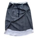  Oblique Noir Visor Stripe See-through Midi Skirt (2 colors)
