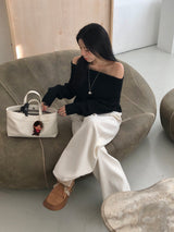 [MADE] ENTOL VELOUR WIDE PANTS