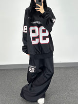 99 lettering jersey pants