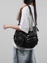 Vintage Pocket Leather Shoulder Bag