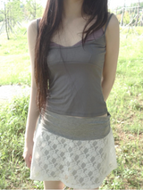 two-tone sleeveless