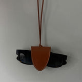 [Real Leather] Stitch Clip Sunglasses Holder