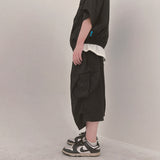 street shape capri shorts_black
