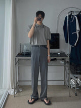 ASCLO Clean Collar Short Sleeve Knit (3color)