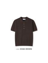 LMN 3D Collar Two-Pocket Henley Short-Sleeve Knit (4 colors)