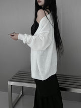 [unisex] シースルーサマーオーバーフィットカーディガン