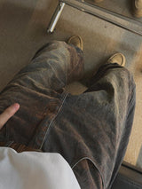 [Premium] フロッピーカーブデニムパンツ (Brown)