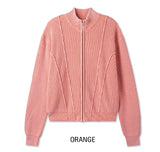 Belleun Line Dyeing Washing Knit Zip Up