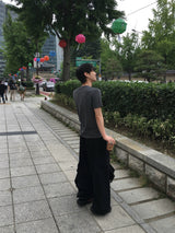 ディープリブマッスルフィットクロップ半袖Tシャツ 6C