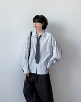 Deo ストライプクロップシャツ