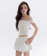 ROSEE MESH PINTUCK BOLERO T-SHIRT_TT6S211IV