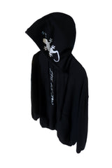 Dozzing hooded zip-up ( Black )