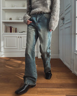 Nudie Washing Flare Denim Pants
