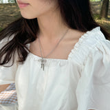 [MADE]Fresh ribbon chain Necklace
