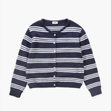 STRIPE KNIT CARDIGAN (NAVY)