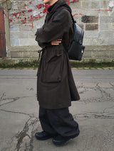 Fine Over Long Hooded Jacket 3C