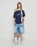 26SS ウーマンアンバランスショートスリーブTシャツ