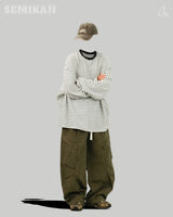 TE Vintage Washing Cargo Banding Pants
