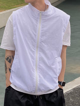 Light two way zip up vest 2C