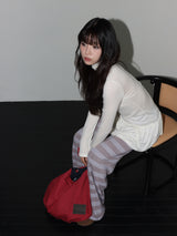 リバーシブルポケットバッグ (RED & NAVY)