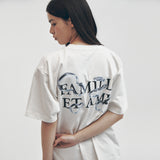 BACK WATER SLOGAN PRINT T-SHIRT (WHITE)