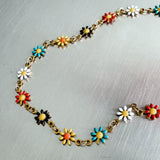 Vintage Daisy Pendant Necklace