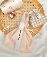 【MADE】Canvas Pouch Bag - Peach