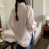 Berui Oversized Fit Boxy Fit Knitted Checkered Shirt Shirt [MANDARINETREE ONLY]