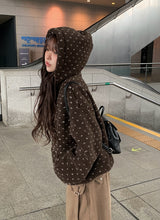 Shuka Heart Fluffy Fleece Hood Jumper