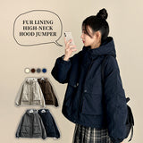 Ted High Neck Hooded Padded Jumper