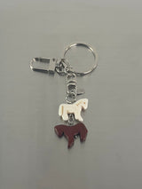 Two horses keyring