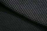 Pigment Washed Henley Neck Knit (BLACK)