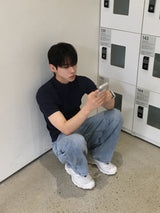 ティブ マッスルフィットヘンリーネック半袖Tシャツ 5C