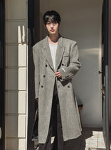 HANDMADE/wool 70% KESTI マキシダブルコート