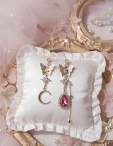 Rosepink Moon Butterfly Earring