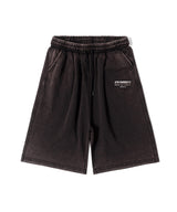 OC AQ Washed Wide Bermuda Sweat Shorts (Black)