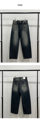 [S/S] Deepblue green wide denim pants