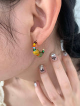 Color beads C earrings