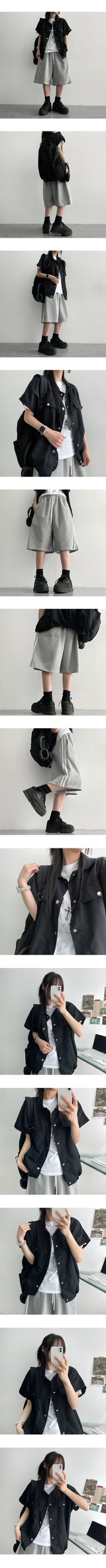 Moju ツーライントラックバミューダトレーニングショーツ