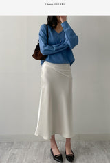Gomez Satin Mermaid Long Skirt