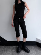  COTTON SLIM CAPRI PANTS