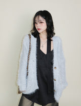 Featheryan Rouge Long Angora Cardigan