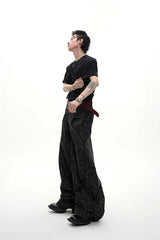 Glitter Pleated Blade Trousers