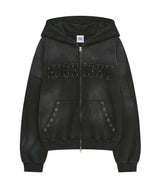 ws hood zip up (black)