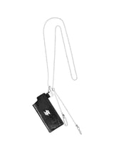 NO.624 [SILVER] SPIKY LIGHTER LEATHER CASE NECKLACE