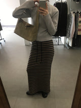Royvi Stripe Long Skirt (2 Colors)