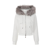 Medi Hybrid Fur Hoodie Zip-up