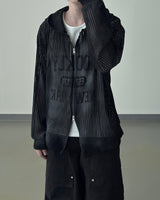 Rukle Mesh Dirty Hooded Zip-Up