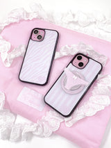 Hime zebra phone case (black glass) - magsafe