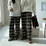 LMN Format Checkered Banding Wide Pants (3 colors)